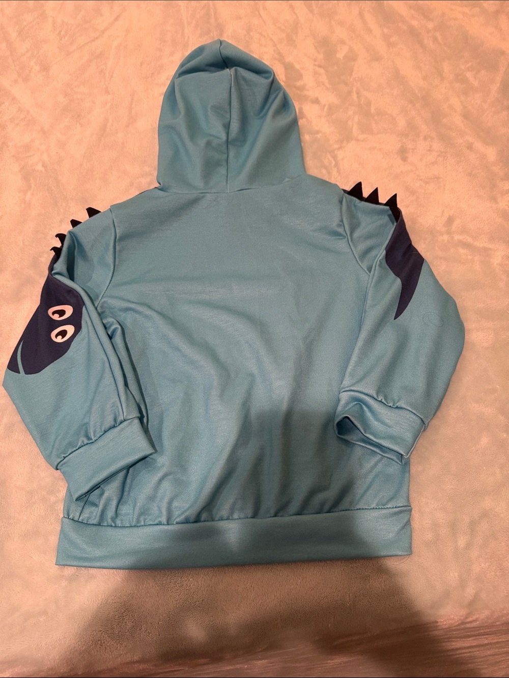 SHEIN Blue Dino Hooded Pullover for Kids - Picture 3 of 3
